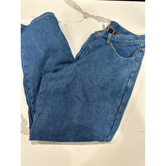 L.L.Bean Other - LLBean Mens Classic Fit Flannel Lined Denim Jeans 38x30 Blue Straight Leg